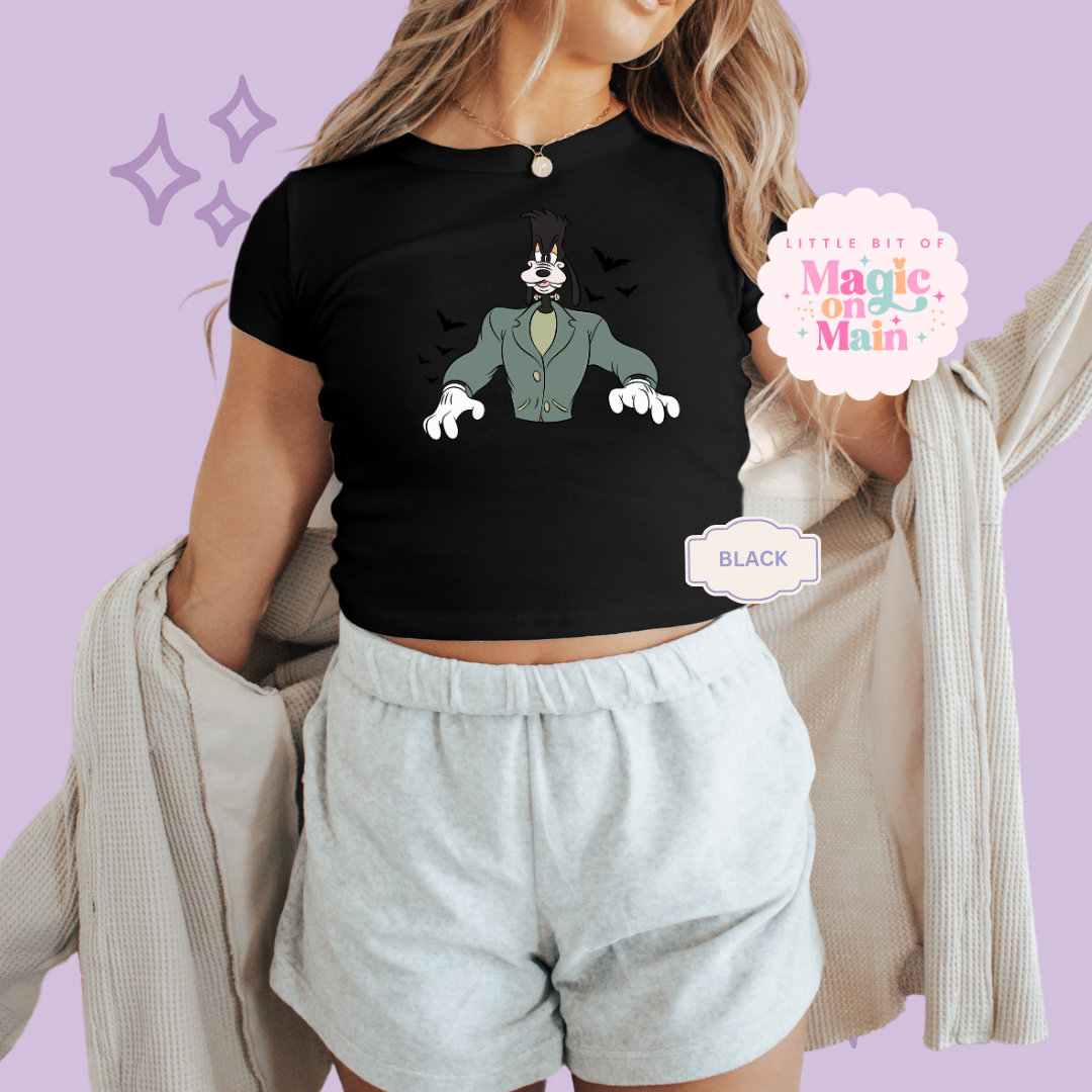 PRINTED  FRNKN GFY - EXCLUSIVE TO MoM - WOMENS CROPPED RIBBED BABY TEE