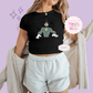 PRINTED - EXCLUSIVE TO MoM - WOMENS CROPPED RIBBED BABY TEE