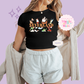PRINTED NEVERLAND - EXCLUSIVE TO MoM - WOMENS CROPPED RIBBED BABY TEE 10049