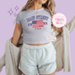 PRINTED MAIN STREET USA - EXCLUSIVE TO MoM - WOMENS CROPPED RIBBED BABY TEE 10063
