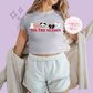 PRINTED TIS THE SEASON - EXCLUSIVE TO MoM - WOMENS CROPPED RIBBED BABY TEE