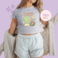 PRINTED FAIRYTALES CAN COME TRUE - EXCLUSIVE TO MoM - WOMENS CROPPED RIBBED BABY TEE 10054