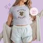 PRINTED MCKY SNACKS - EXCLUSIVE TO MoM - WOMENS CROPPED RIBBED BABY TEE 10062