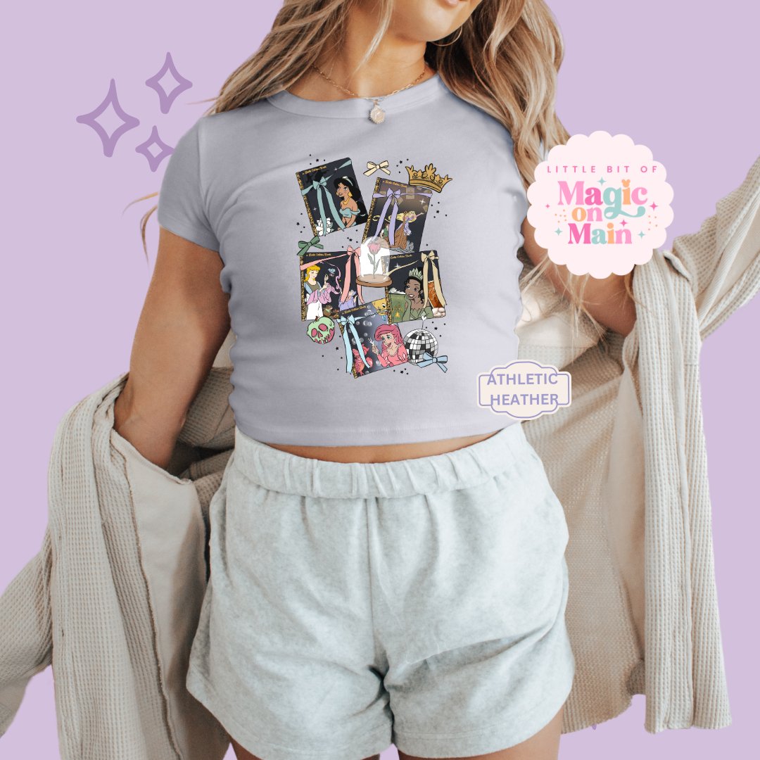 PRINTED BOOKS - WOMENS CROPPED RIBBED BABY TEE 10046