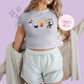 PRINTED  NOT SO SPOOKY - WOMENS CROPPED RIBBED BABY TEE