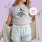 PRINTED - EXCLUSIVE TO MoM - WOMENS CROPPED RIBBED BABY TEE