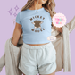 PRINTED MCKY SNACKS - EXCLUSIVE TO MoM - WOMENS CROPPED RIBBED BABY TEE 10062