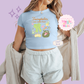 PRINTED FAIRYTALES CAN COME TRUE - EXCLUSIVE TO MoM - WOMENS CROPPED RIBBED BABY TEE 10054