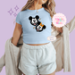 PRINTED VAMPIRES - EXCLUSIVE TO MoM - WOMENS CROPPED RIBBED BABY TEE