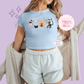 PRINTED  NOT SO SPOOKY - WOMENS CROPPED RIBBED BABY TEE