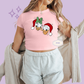 PRINTED MERRY DNLD DAISY - EXCLUSIVE TO MoM - WOMENS CROPPED RIBBED BABY TEE