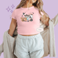 PRINTED MAIN ST HALLOWEEN - WOMENS CROPPED RIBBED BABY TEE