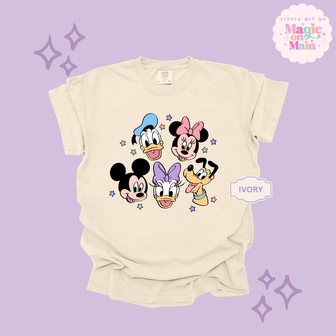PRINTED MICKEY AND FRIENDS - ADULT T-SHIRT