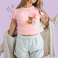 PRINTED ONCE UPON A DREAM - EXCLUSIVE TO MoM - WOMENS CROPPED RIBBED BABY TEE 10048