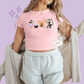 PRINTED  NOT SO SPOOKY - WOMENS CROPPED RIBBED BABY TEE