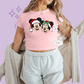 PRINTED MERRY MCKY MNIE - EXCLUSIVE TO MoM - WOMENS CROPPED RIBBED BABY TEE