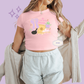 PRINTED GO LIVE YOUR DREAM - EXCLUSIVE TO MoM - WOMENS CROPPED RIBBED BABY TEE 10043