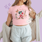 PRINTED CHRISTMAS SORCERER - WOMENS CROPPED RIBBED BABY TEE
