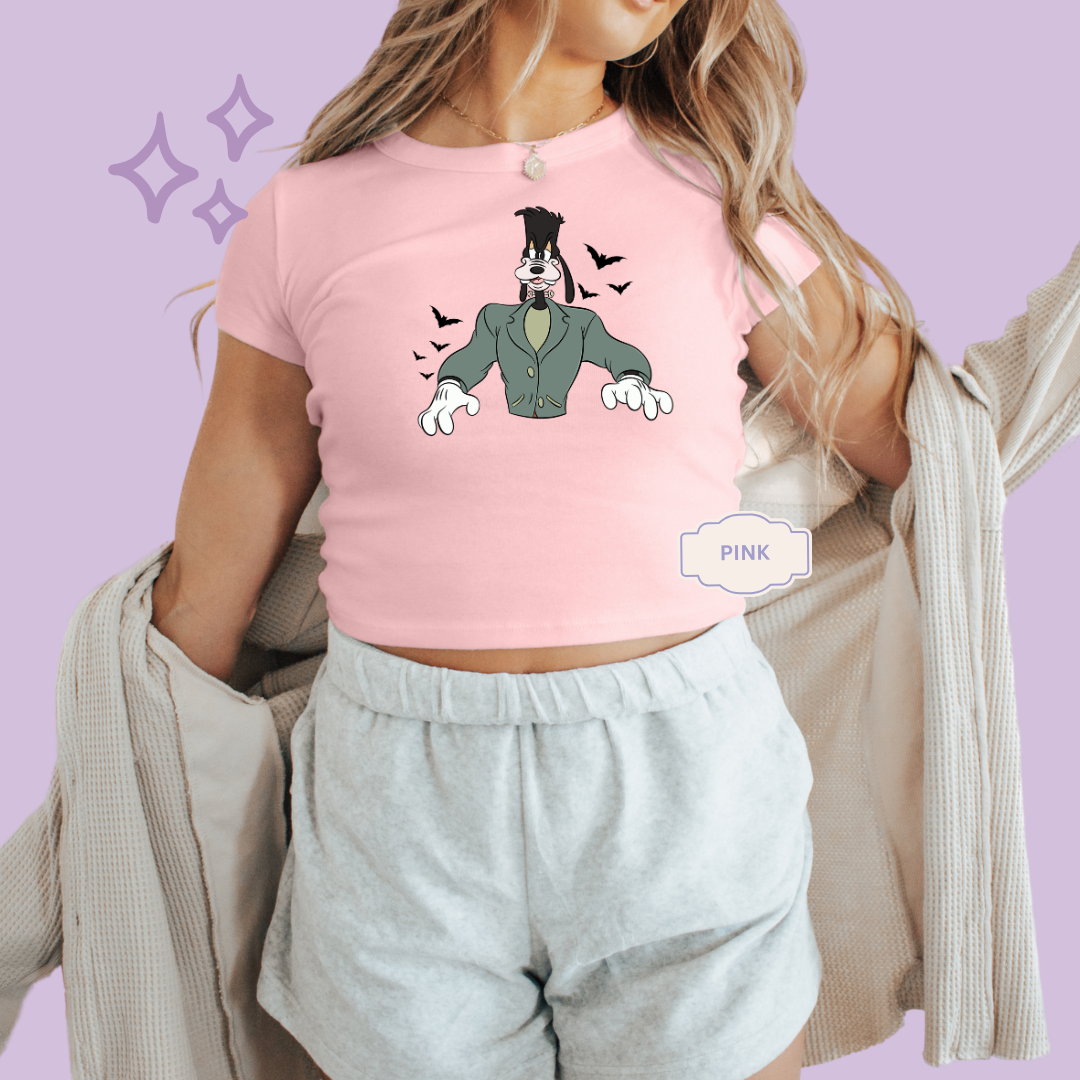 PRINTED  FRNKN GFY - EXCLUSIVE TO MoM - WOMENS CROPPED RIBBED BABY TEE