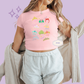 PRINTED CROWNS - WOMENS CROPPED RIBBED BABY TEE 10045