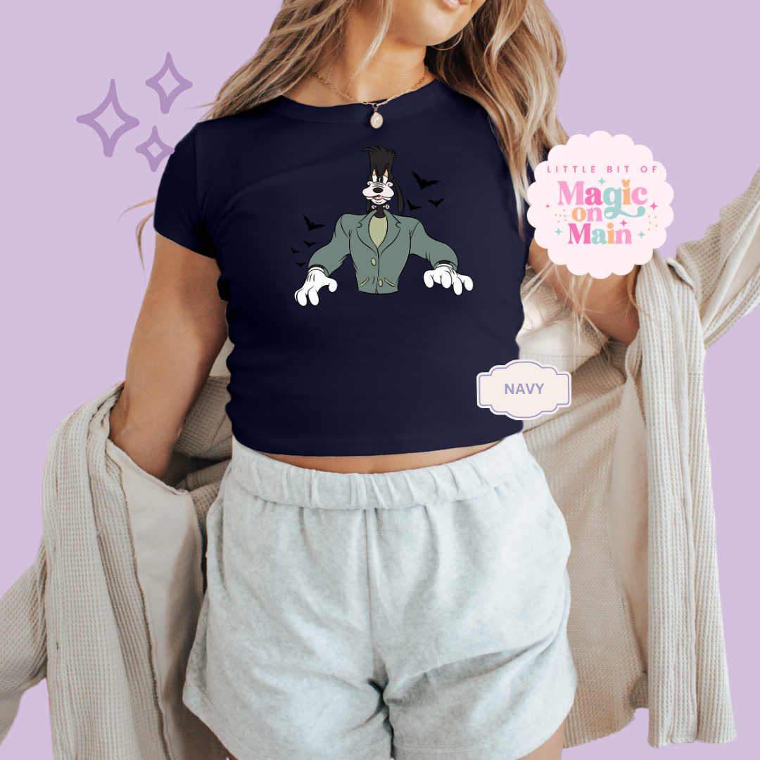 PRINTED  FRNKN GFY - EXCLUSIVE TO MoM - WOMENS CROPPED RIBBED BABY TEE