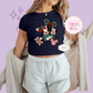 PRINTED WINTER MAGIC - EXCLUSIVE TO MoM - WOMENS CROPPED RIBBED BABY TEE