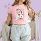 PRINTED GIRLIE POP STAMP - WOMENS CROPPED RIBBED BABY TEE 10002