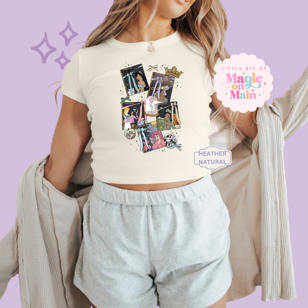 PRINTED BOOKS - WOMENS CROPPED RIBBED BABY TEE 10046