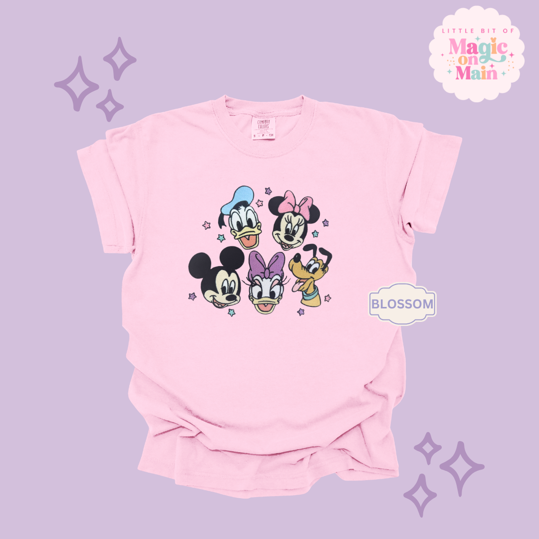 EMBROIDERED MICKEY AND FRIENDS - ADULT T-SHIRT
