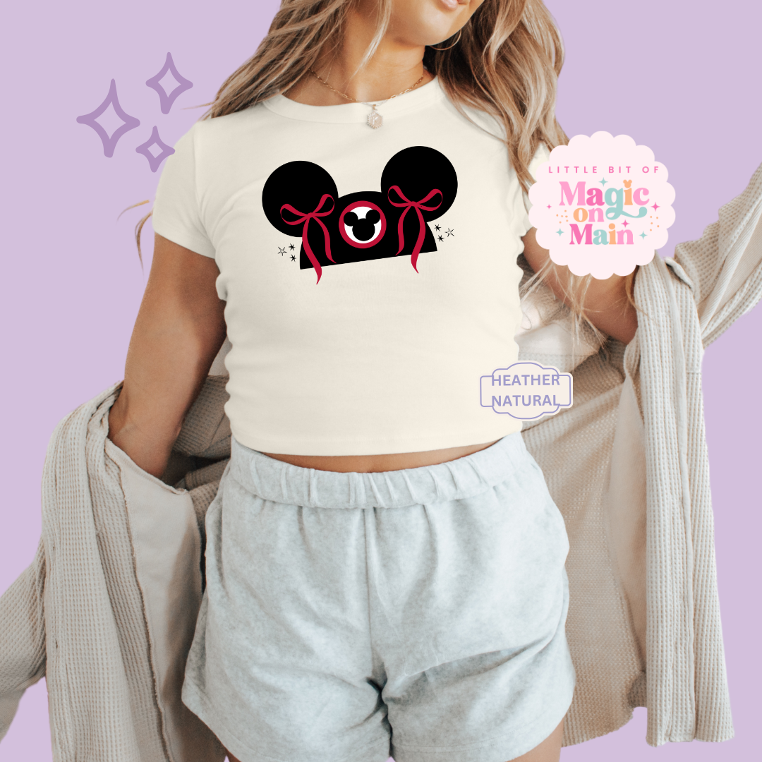 PRINTED MCKY PARK HAT - WOMENS CROPPED RIBBED BABY TEE 10036