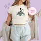 PRINTED  FRNKN GFY - EXCLUSIVE TO MoM - WOMENS CROPPED RIBBED BABY TEE