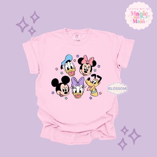 PRINTED MICKEY AND FRIENDS - ADULT T-SHIRT