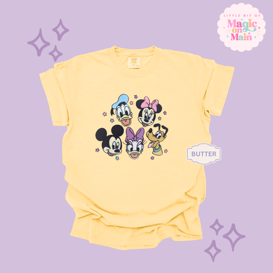 EMBROIDERED MICKEY AND FRIENDS - ADULT T-SHIRT