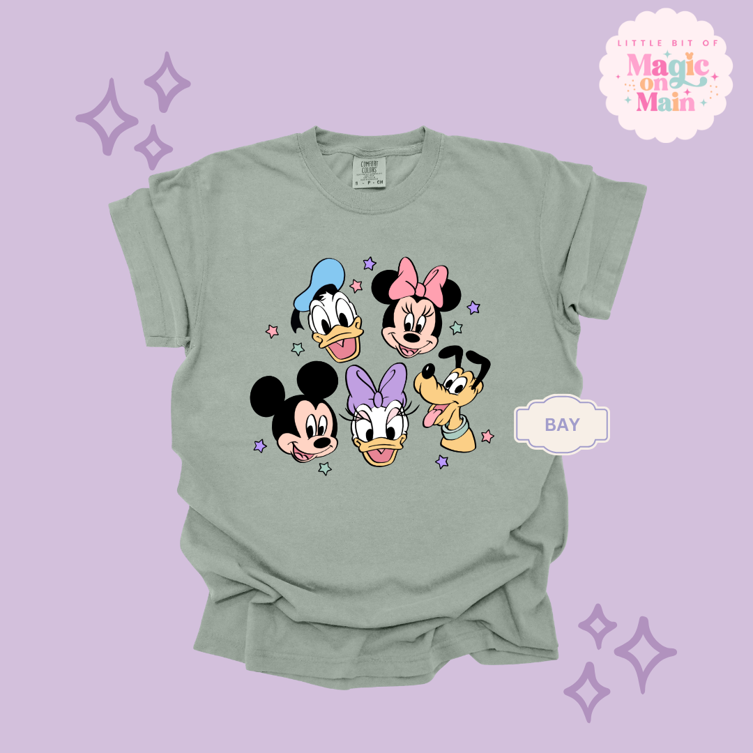 PRINTED MICKEY AND FRIENDS - ADULT T-SHIRT