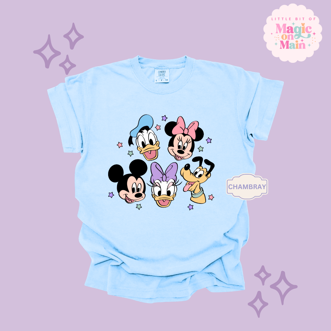 PRINTED MICKEY AND FRIENDS - ADULT T-SHIRT