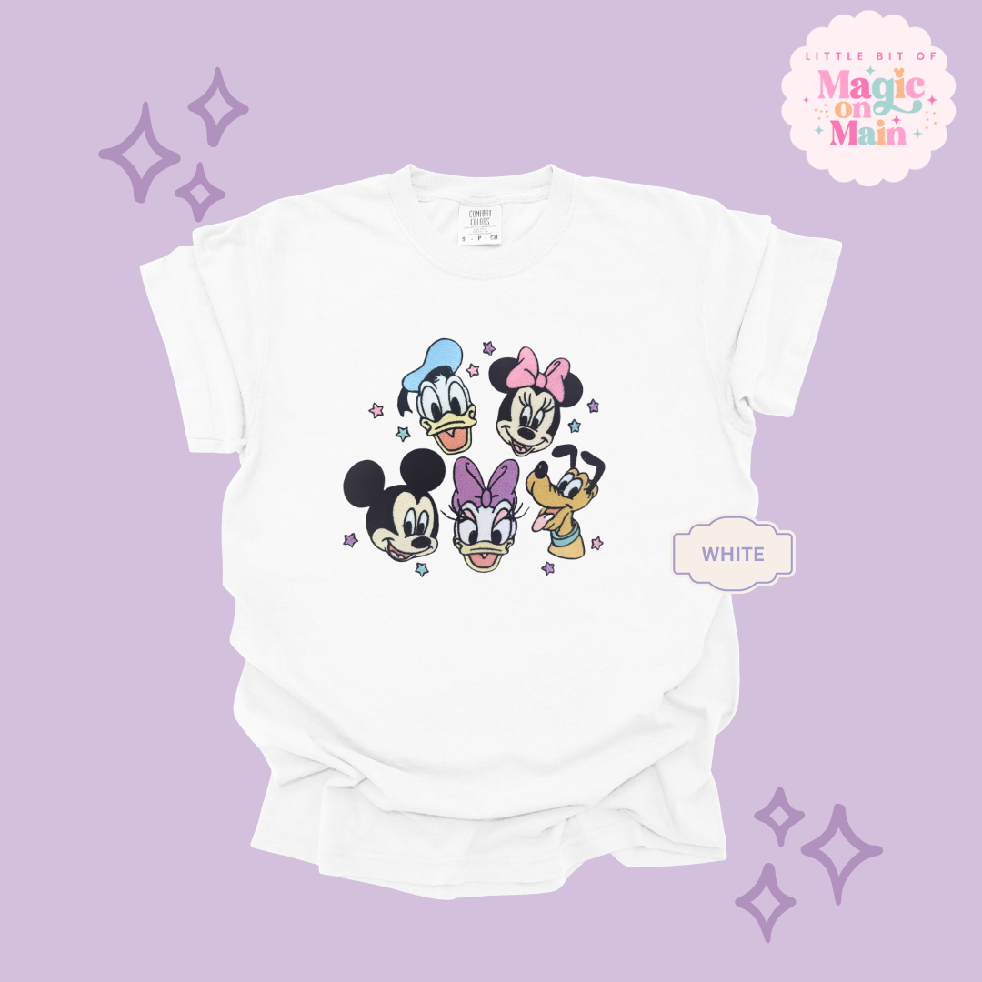 EMBROIDERED MICKEY AND FRIENDS - ADULT T-SHIRT