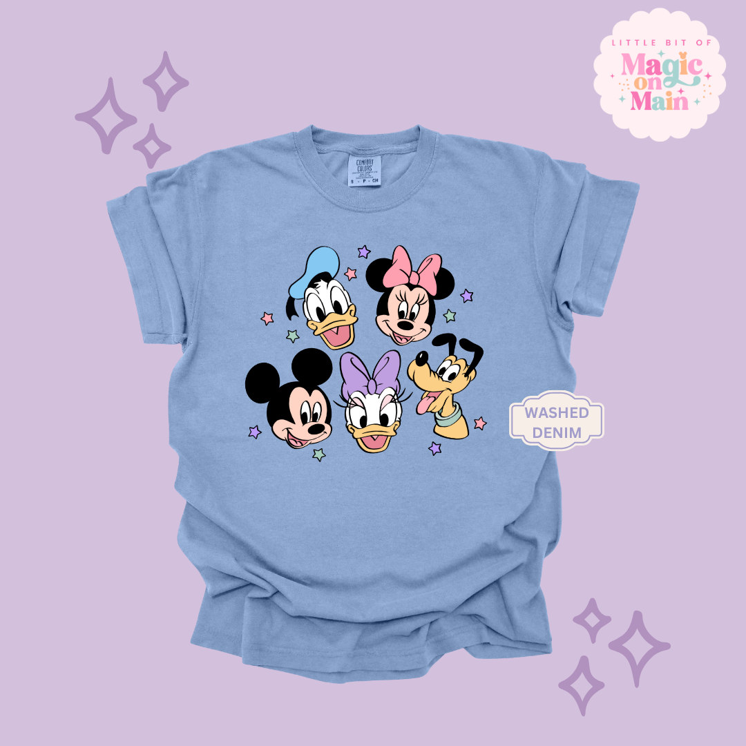PRINTED MICKEY AND FRIENDS - ADULT T-SHIRT