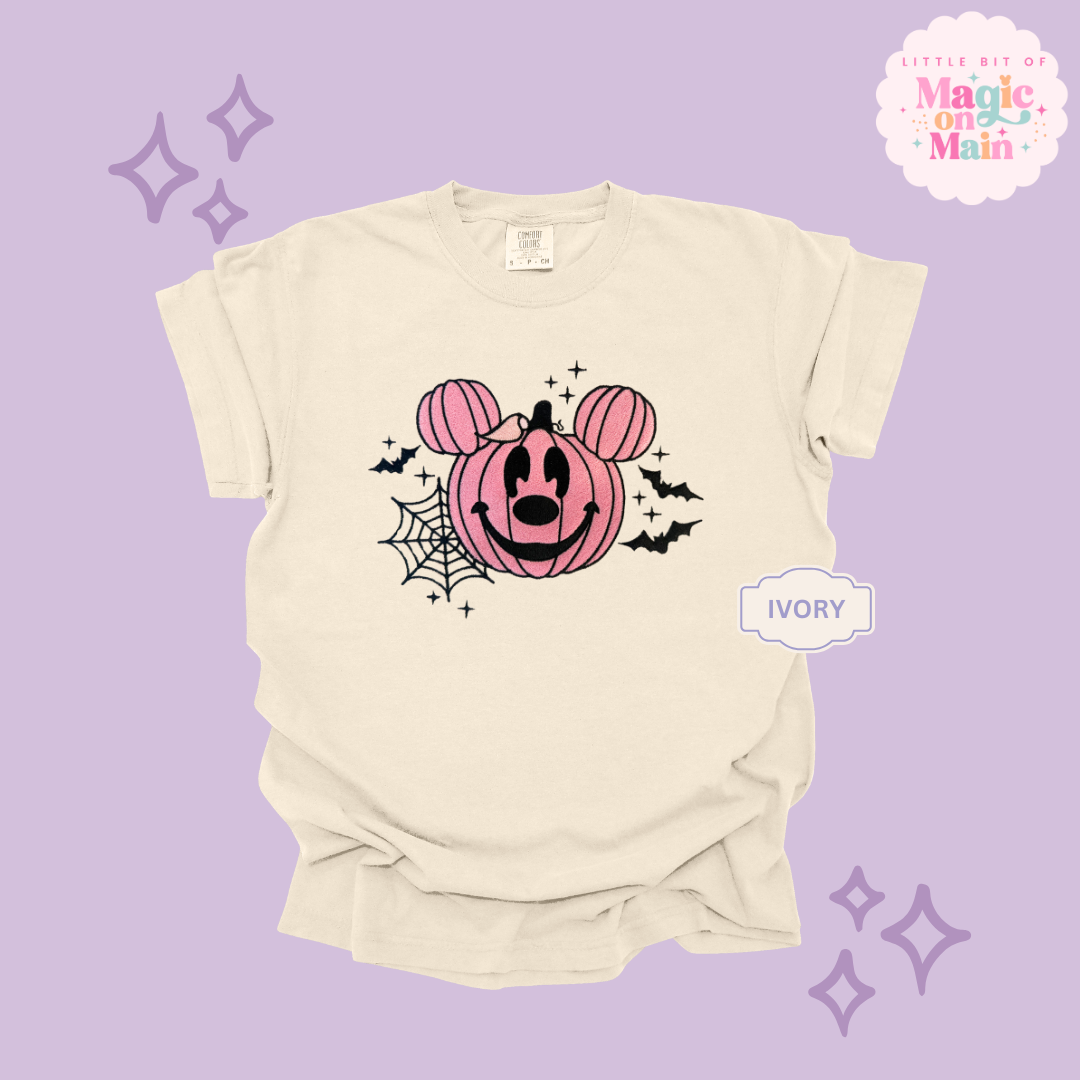 EMBROIDERED PINK PUMPKIN - EXCLUSIVE TO MoM - ADULT T-SHIRT