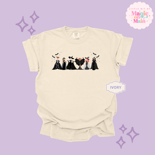 PRINTED SPOOKY PRINCESSES - ADULT T-SHIRT