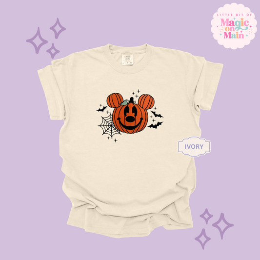 EMBROIDERED ORANGE PUMPKIN - EXCLUSIVE TO MoM - ADULT T-SHIRT