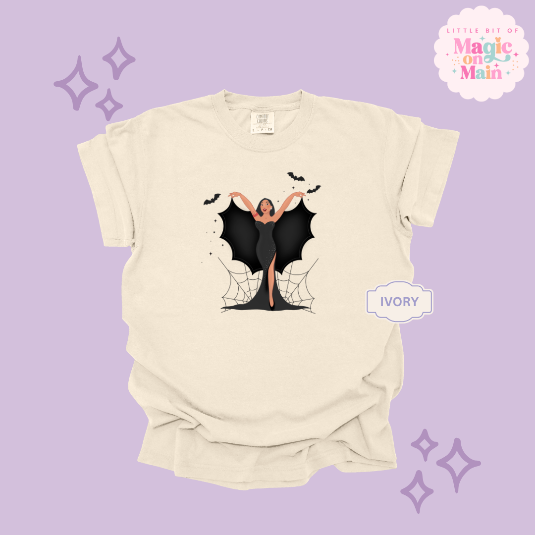 PRINTED SPOOKY POCAHONTAS - ADULT T-SHIRT
