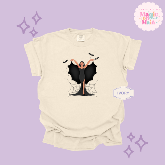 PRINTED SPOOKY POCAHONTAS - ADULT T-SHIRT