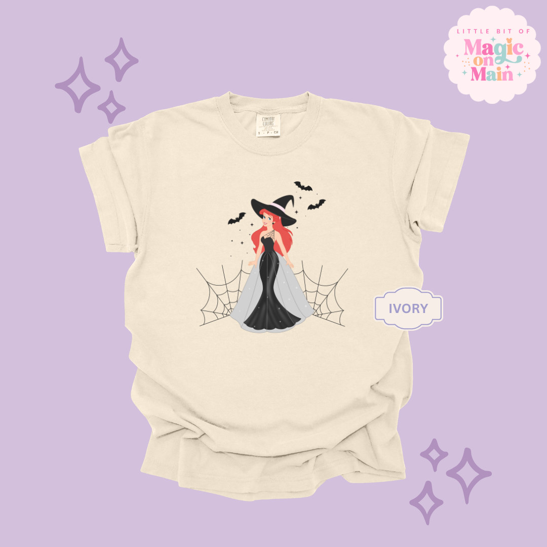 PRINTED SPOOKY ARIEL - ADULT T-SHIRT