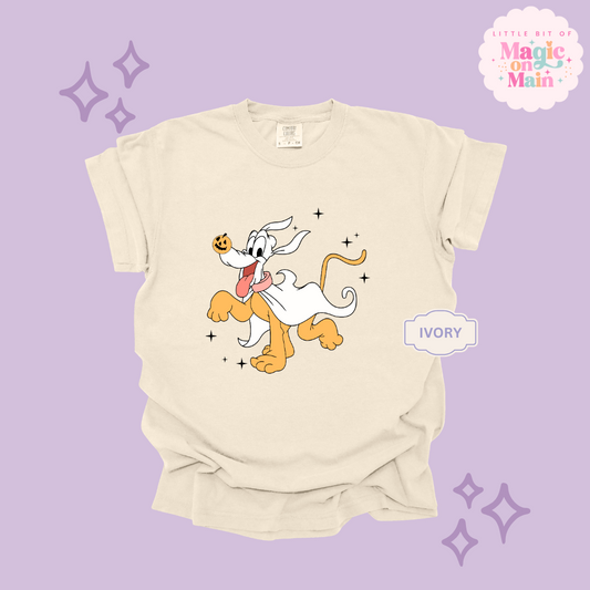 PRINTED HALLOWEEN PLUTO - ADULT T-SHIRT