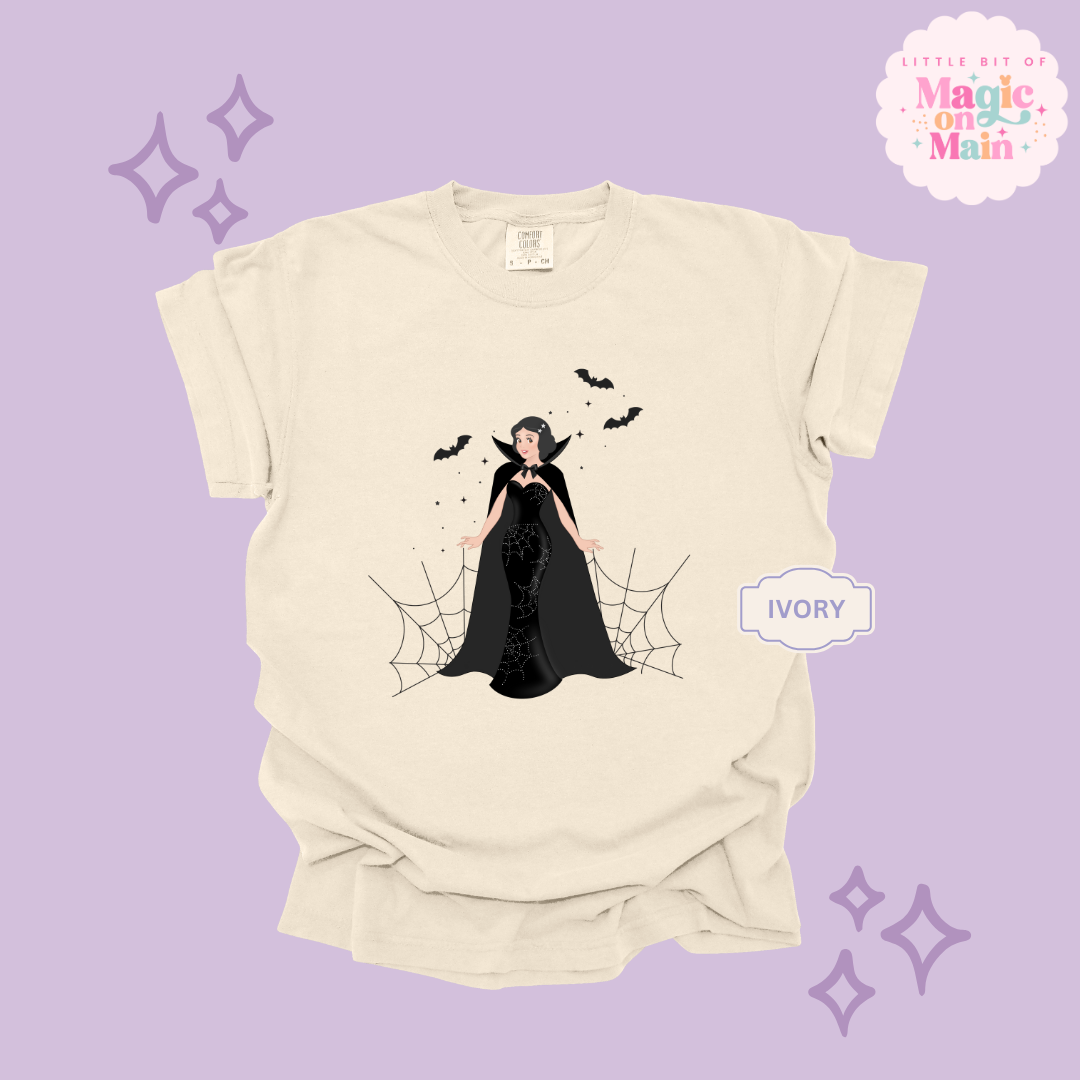 PRINTED SPOOKY SNOW WHITE - ADULT T-SHIRT