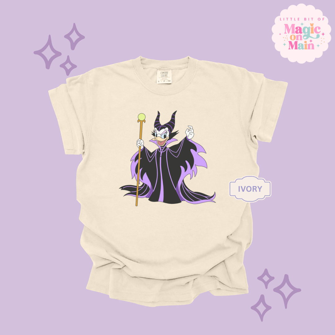 PRINTED MALEFICENT DAISY - ADULT T-SHIRT