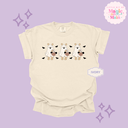 PRINTED SPOOKY POOH BEAR - ADULT T-SHIRT