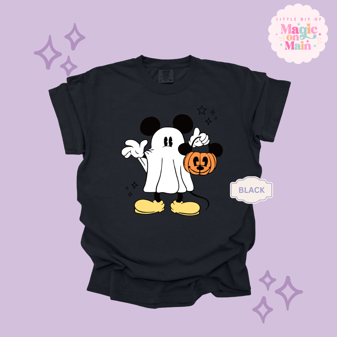 PRINTED MICKEY GHOST - ADULT T-SHIRT