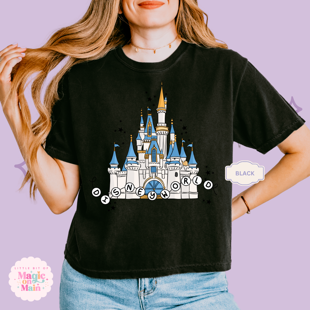 PRINTED DWORLD CASTLE - WOMENS BOXY T-SHIRT
