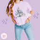 PRINTED DWORLD CASTLE - WOMENS BOXY T-SHIRT